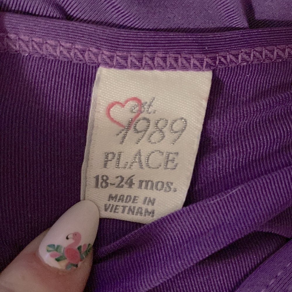 Toddler Purple Ruffle Swimsuit size‎ 18-24mos. - Picture 4 of 6